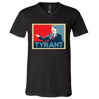 Justin Trudeau Tyrant V-Neck T-Shirt