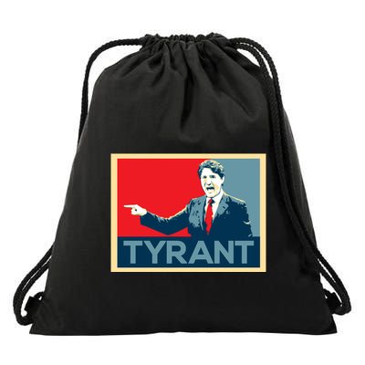Justin Trudeau Tyrant Drawstring Bag