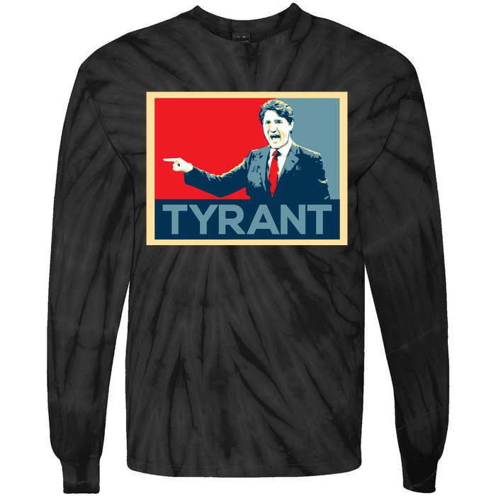 Justin Trudeau Tyrant Tie-Dye Long Sleeve Shirt