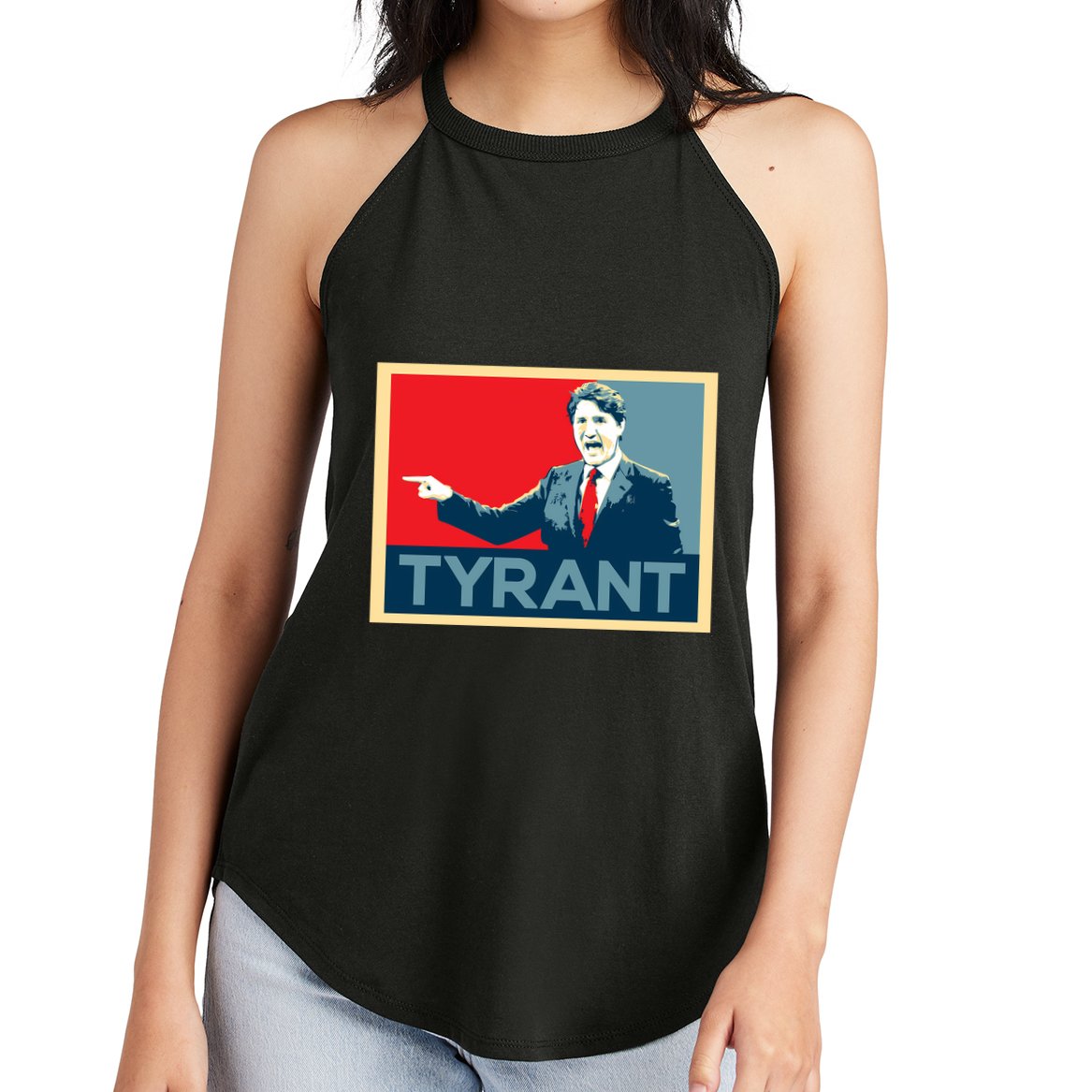 Justin Trudeau Tyrant Women's Perfect Tri Rocker Tank
