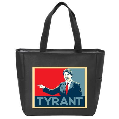 Justin Trudeau Tyrant Zip Tote Bag