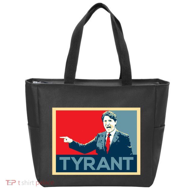 Justin Trudeau Tyrant Zip Tote Bag