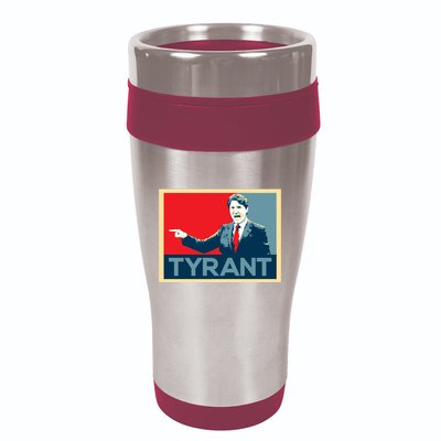 Justin Trudeau Tyrant 16oz Travel Tumbler