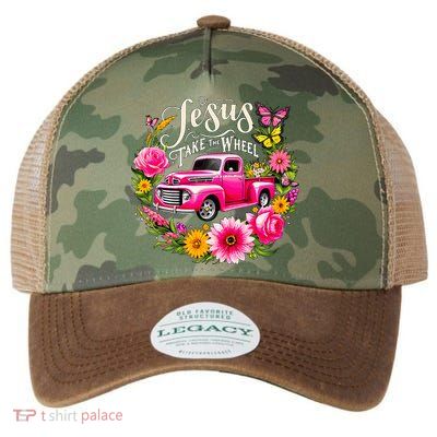 Jesus Take The Wheel Floral Farm Truck Legacy Tie Dye Trucker Hat