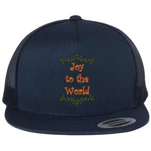 Joy To The World Christmas Holiday Funny Gift Flat Bill Trucker Hat