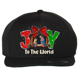 Joy To The World Christmas Jesus Christian Nativity Scene Wool Snapback Cap