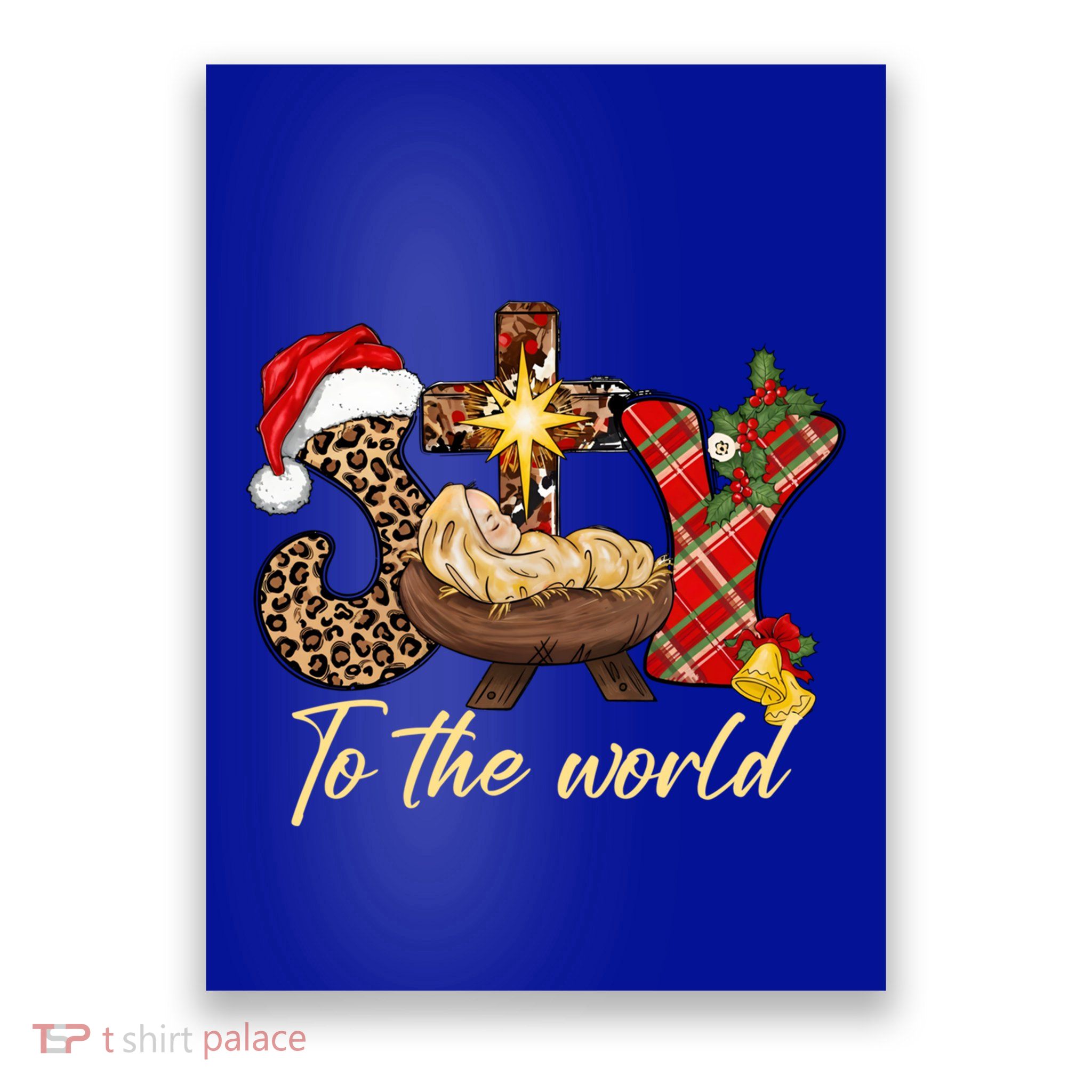 Joy To The World Christmas Jesus Christian Nativity Scene Poster