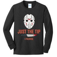 Just The Tip I Promise Funny Halloween Costume Kids Long Sleeve Shirt