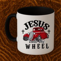 Jesus Take The Wheel Classic Vintage Car Mug