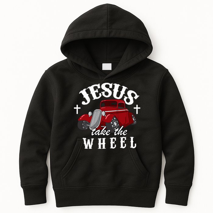 Jesus Take The Wheel Classic Vintage Car Kids Hoodie