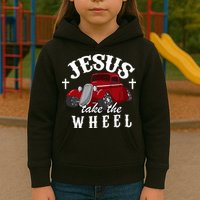 Jesus Take The Wheel Classic Vintage Car Kids Hoodie