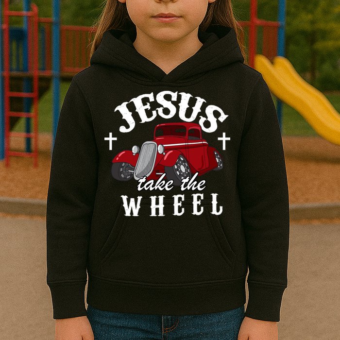 Jesus Take The Wheel Classic Vintage Car Kids Hoodie