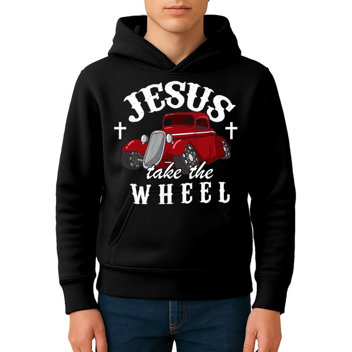 Jesus Take The Wheel Classic Vintage Car Kids Hoodie