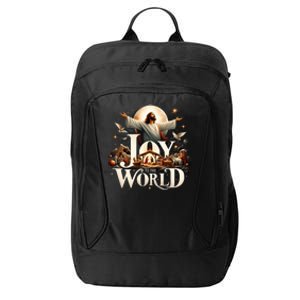 Joy To The World Nativity True Story Christmas Xmas Jesus Gift City Backpack