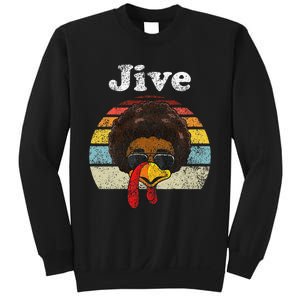 Jive Thanksgiving Turkey Day Funny Face Sweatshirt