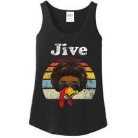 Jive Thanksgiving Turkey Day Funny Face Ladies Essential Tank