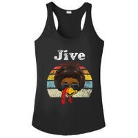 Jive Thanksgiving Turkey Day Funny Face Ladies PosiCharge Competitor Racerback Tank