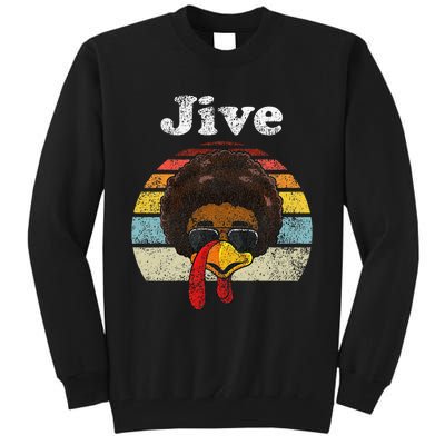 Jive Thanksgiving Turkey Day Funny Face Tall Sweatshirt