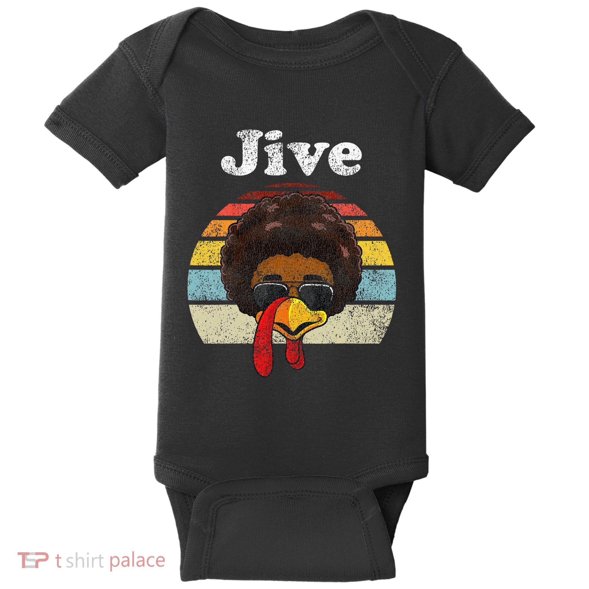 Jive Thanksgiving Turkey Day Funny Face Baby Bodysuit