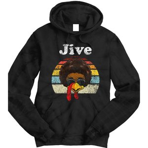 Jive Thanksgiving Turkey Day Funny Face Tie Dye Hoodie