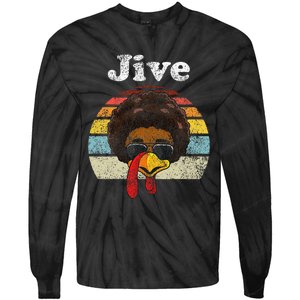 Jive Thanksgiving Turkey Day Funny Face Tie-Dye Long Sleeve Shirt