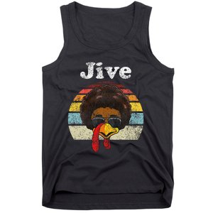 Jive Thanksgiving Turkey Day Funny Face Tank Top