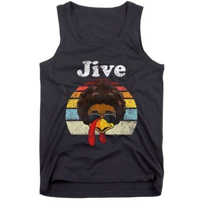 Jive Thanksgiving Turkey Day Funny Face Tank Top