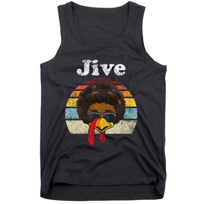 Jive Thanksgiving Turkey Day Funny Face Tank Top