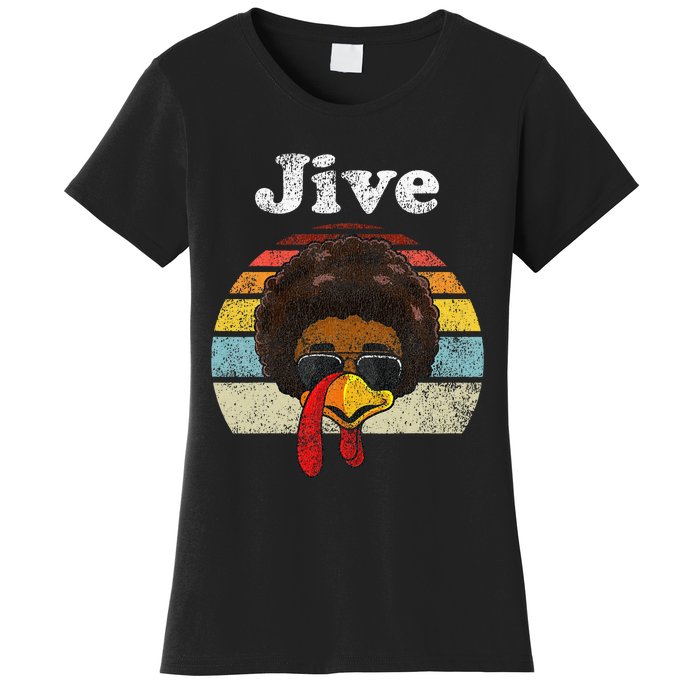 Jive Thanksgiving Turkey Day Funny Face Women's T-Shirt