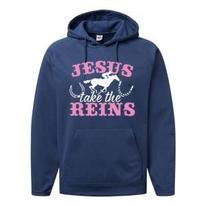 Jesus Take The Reins Christian Performance Fleece Hoodie