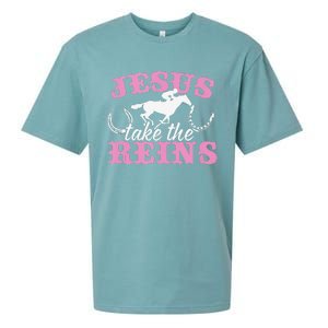 Jesus Take The Reins Christian Sueded Cloud Jersey T-Shirt