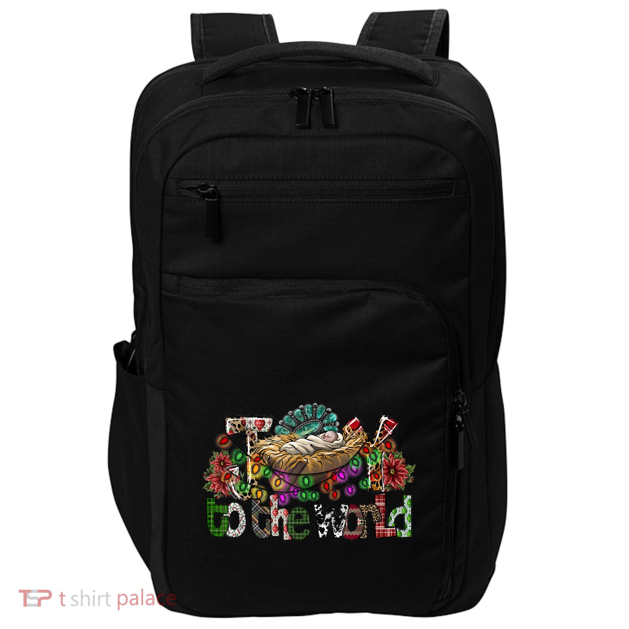Joy To The World Christian Christmas Jesus Xmas Holiday Cool Gift Impact Tech Backpack