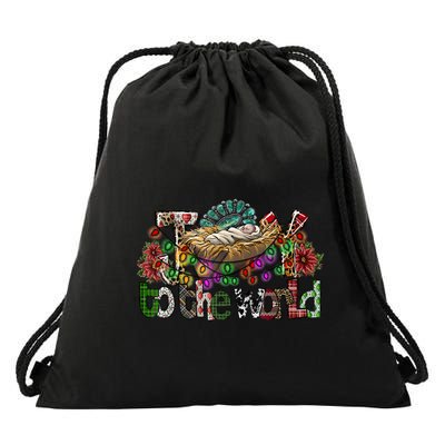 Joy To The World Christian Christmas Jesus Xmas Holiday Cool Gift Drawstring Bag