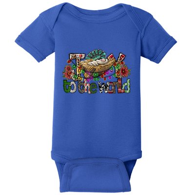 Joy To The World Christian Christmas Jesus Xmas Holiday Cool Gift Baby Bodysuit
