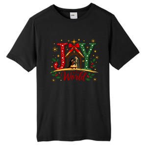 Joy To The World Christmas Christian Nativity Scene Gift Tall Fusion ChromaSoft Performance T-Shirt