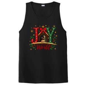 Joy To The World Christmas Christian Nativity Scene Gift PosiCharge Competitor Tank