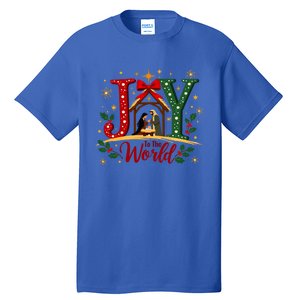 Joy To The World Christmas Christian Nativity Scene Gift Tall T-Shirt