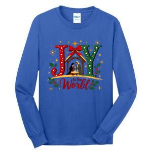 Joy To The World Christmas Christian Nativity Scene Gift Tall Long Sleeve T-Shirt