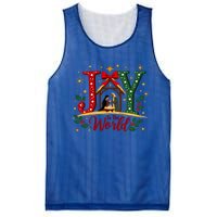 Joy To The World Christmas Christian Nativity Scene Gift Mesh Reversible Basketball Jersey Tank