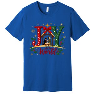 Joy To The World Christmas Christian Nativity Scene Gift Premium T-Shirt