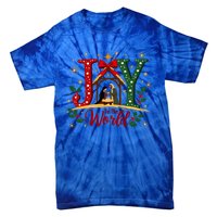 Joy To The World Christmas Christian Nativity Scene Gift Tie-Dye T-Shirt