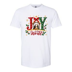 Joy To The World Christmas Christian Nativity Scene Gift Softstyle CVC T-Shirt