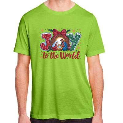 Joy To The World Christmas Xmas Holiday Christian Jesus Adult ChromaSoft Performance T-Shirt