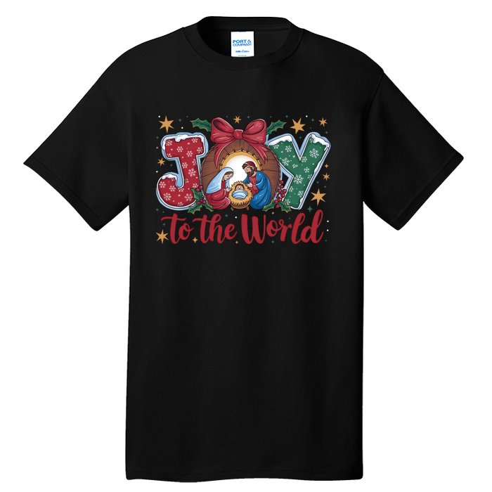 Joy To The World Christmas Xmas Holiday Christian Jesus Tall T-Shirt