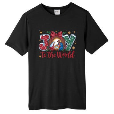 Joy To The World Christmas Xmas Holiday Christian Jesus Tall Fusion ChromaSoft Performance T-Shirt