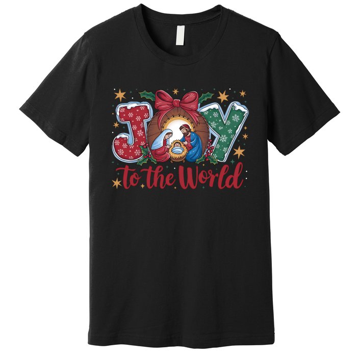 Joy To The World Christmas Xmas Holiday Christian Jesus Premium T-Shirt