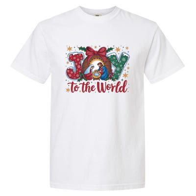 Joy To The World Christmas Xmas Holiday Christian Jesus Garment-Dyed Heavyweight T-Shirt