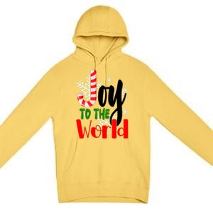 Joy To The World Christmas Festive Premium Pullover Hoodie