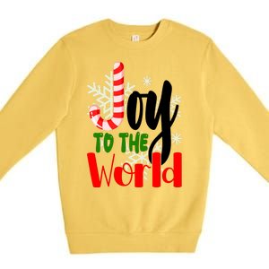 Joy To The World Christmas Festive Premium Crewneck Sweatshirt