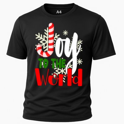 Joy To The World Christmas Festive Cooling Performance Crew T-Shirt
